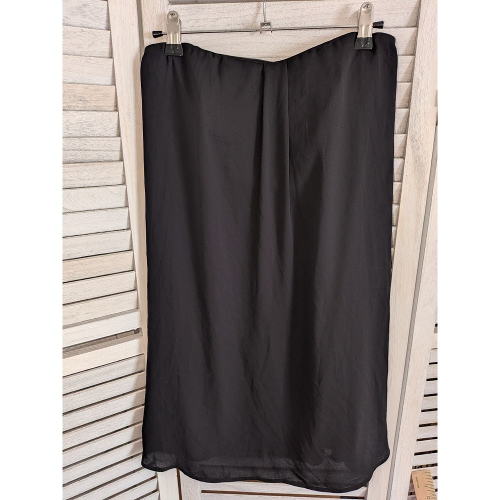 Express Black Strapless‎ Chiffon Satin Lined Size 4